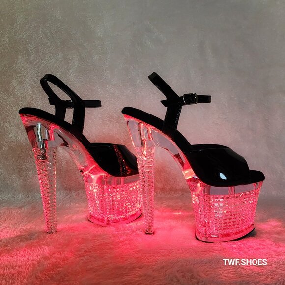 Multiple Function Led Lighted Flash dance Special Textured Platform 7" Heels - Picture 1 of 12